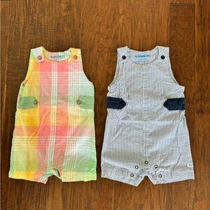 Rugged Butts Colorful Plaid and Striped Baby Rompers